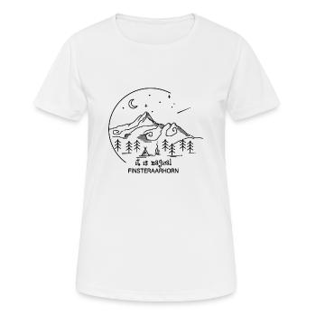 Finsteraarhorn Berner Oberland Wandern Andenken - Frauen T-Shirt atmungsaktiv - Weiß - Vorne - AI Model Female 172 dark (172cm)