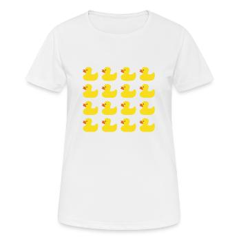 Canard en plastique - T-shirt respirant Femme - blanc - Devant - AI Model Female 172 dark (172cm)