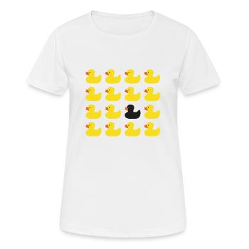 Canard en plastique - T-shirt respirant Femme - blanc - Devant - AI Model Female 172 dark (172cm)