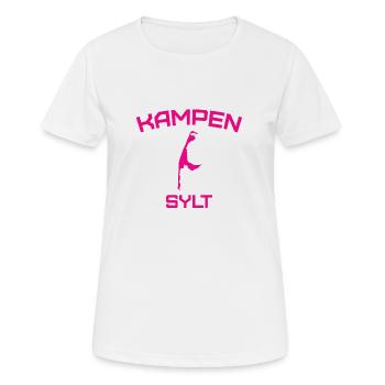 Sylt - Mer du Nord - Allemagne - Kampen - Île - T-shirt respirant Femme - blanc - Devant - AI Model Female 172 dark (172cm)
