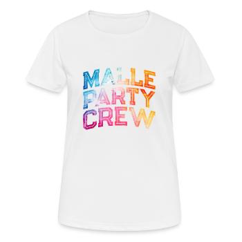 Malle Party Crew Bunt - Frauen T-Shirt atmungsaktiv - Weiß - Vorne - AI Model Female 172 dark (172cm)
