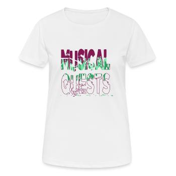 Geek Music Community Fun Music Festivals Blague - T-shirt respirant Femme - blanc - Devant - AI Model Female 172 dark (172cm)