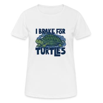 Ich bremse für Schildkröten - Frauen T-Shirt atmungsaktiv - Weiß - Vorne - AI Model Female 172 dark (172cm)