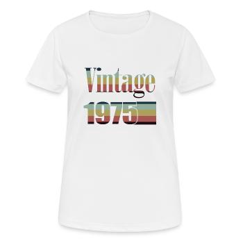 1975 Birthday 1975 Born In 1975 Birthday - Women's Breathable T-Shirt - white - Front - AI Model Female 172 dark (172cm)