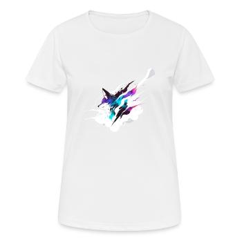 Renard cosmique - T-shirt respirant Femme - blanc - Devant - AI Model Female 172 dark (172cm)