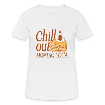 Chill Out Monday Yoga - Women's Breathable T-Shirt - white - Front - AI Model Female 172 dark (172cm)