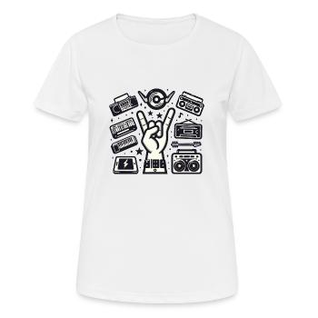 Rockmusik-Ikonen - Frauen T-Shirt atmungsaktiv - Weiß - Vorne - AI Model Female 172 dark (172cm)
