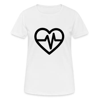heartbeat - Women's Breathable T-Shirt - white - Front - AI Model Female 172 dark (172cm)