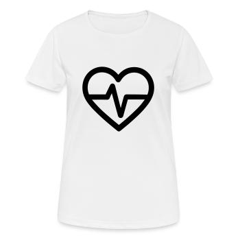 heartbeat - Women's Breathable T-Shirt - white - Front - AI Model Female 172 dark (172cm)