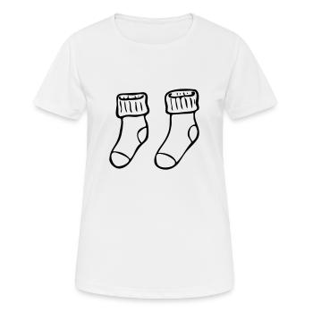 Pair of socks - Women's Breathable T-Shirt - white - Front - AI Model Female 172 dark (172cm)