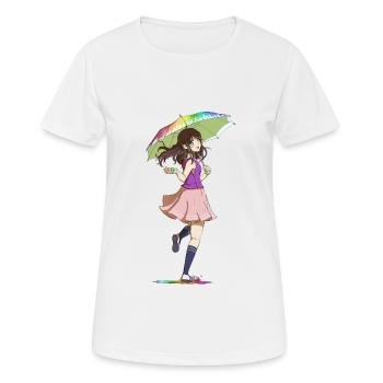 Color Rain - Women's Breathable T-Shirt - white - Front - AI Model Female 172 dark (172cm)