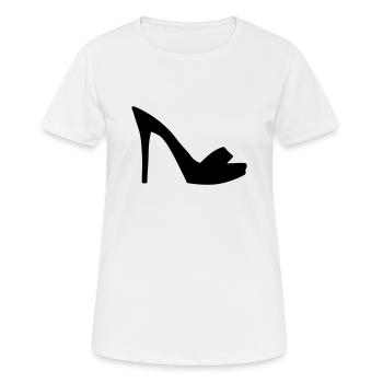 shoe - Women's Breathable T-Shirt - white - Front - AI Model Female 172 dark (172cm)