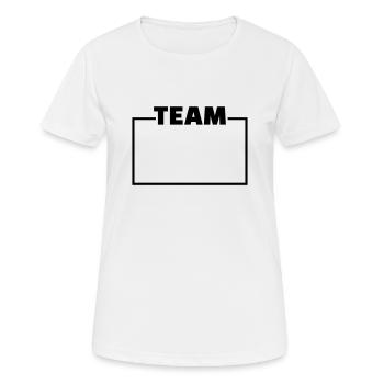 équipe - T-shirt respirant Femme - blanc - Devant - AI Model Female 172 dark (172cm)