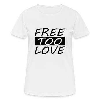 Libre d’aimer - T-shirt respirant Femme - blanc - Devant - AI Model Female 172 dark (172cm)