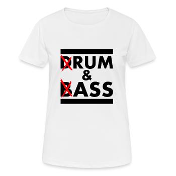 Drum and bass - rum and ass - Frauen T-Shirt atmungsaktiv - Weiß - Vorne - AI Model Female 172 dark (172cm)