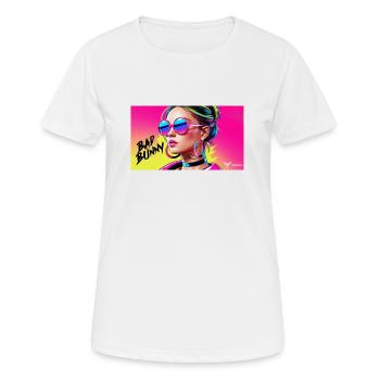 Bad Bunny Model Girl - Frauen T-Shirt atmungsaktiv - Weiß - Vorne - AI Model Female 172 dark (172cm)