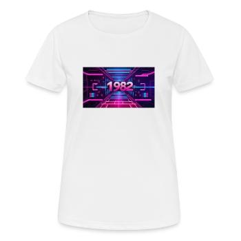 FREQUENCIES LOADED 1982 - Women's Breathable T-Shirt - white - Front - AI Model Female 172 dark (172cm)