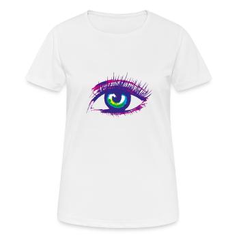 œil - T-shirt respirant Femme - blanc - Devant - AI Model Female 172 dark (172cm)