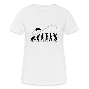 pêche - T-shirt respirant Femme - blanc - Devant - AI Model Female 172 dark (172cm)