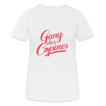 Gang des copines - T-shirt respirant Femme - blanc - Devant - AI Model Female 172 dark (172cm)