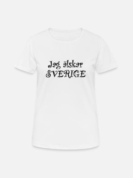 I love Sweden - Women's Breathable T-Shirt - white