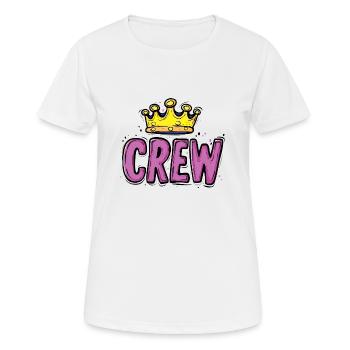 Graphiques de l’équipage - T-shirt respirant Femme - blanc - Devant - AI Model Female 172 dark (172cm)