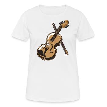 Violin violin - Women's Breathable T-Shirt - white - Front - AI Model Female 172 dark (172cm)
