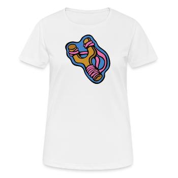 Retro Gummi Oldschool Spielzeug Schleuder - Frauen T-Shirt atmungsaktiv - Weiß - Vorne - AI Model Female 172 dark (172cm)