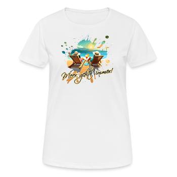 The sea is always good - Women's Breathable T-Shirt - white - Front - AI Model Female 172 dark (172cm)