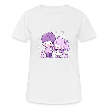 Amour fraternel - Design sincère pour la famille - T-shirt respirant Femme - blanc - Devant - AI Model Female 172 dark (172cm)