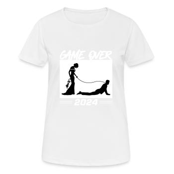 Game Over 2024 Hochzeit - Frauen T-Shirt atmungsaktiv - Weiß - Vorne - AI Model Female 172 dark (172cm)