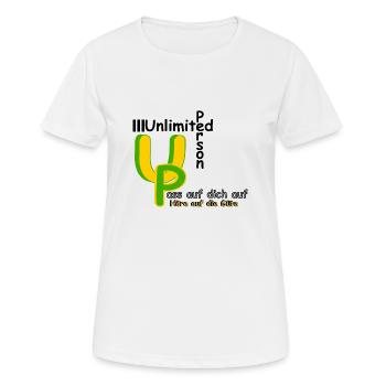 Pass auf dich auf höre auf die Güte - Frauen T-Shirt atmungsaktiv - Weiß - Vorne - AI Model Female 172 dark (172cm)