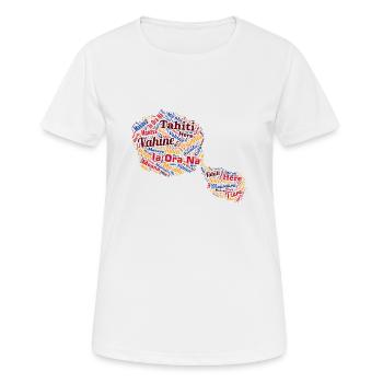 Design Insel Tahiti - Frauen T-Shirt atmungsaktiv - Weiß - Vorne - AI Model Female 172 dark (172cm)