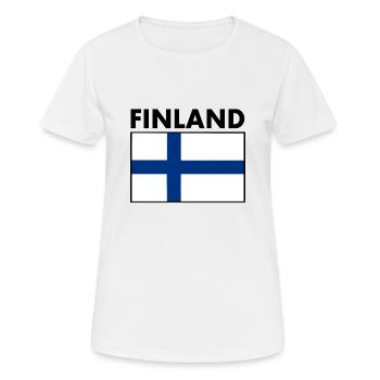 Finnland - Frauen T-Shirt atmungsaktiv - Weiß - Vorne - AI Model Female 172 dark (172cm)