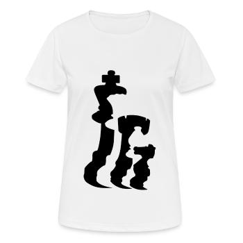 Chess pieces - Women's Breathable T-Shirt - white - Front - AI Model Female 172 dark (172cm)