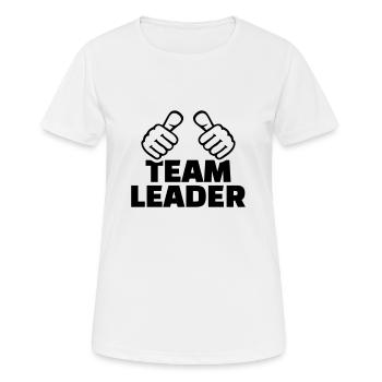 Team leader - Women's Breathable T-Shirt - white - Front - AI Model Female 172 dark (172cm)