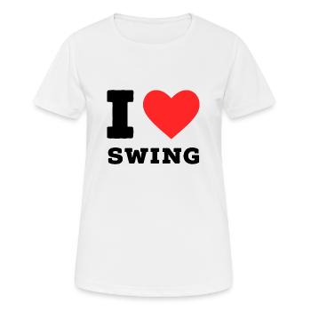 I love swing - Women's Breathable T-Shirt - white - Front - AI Model Female 172 dark (172cm)