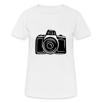 Photographe Photographe Photographie - T-shirt respirant Femme - blanc - Devant - AI Model Female 172 dark (172cm)