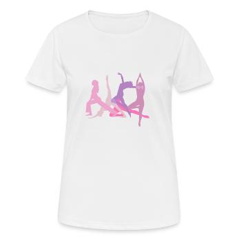 Tournament, Yoga, Sports, Exercises, Dancing, Gymnastics - Women's Breathable T-Shirt - white - Front - AI Model Female 172 dark (172cm)