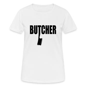 Fleischer Metzger Schlachter - Frauen T-Shirt atmungsaktiv - Weiß - Vorne - AI Model Female 172 dark (172cm)