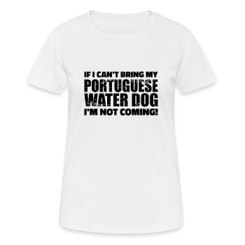 Portugiesischer Wasserhund - Frauen T-Shirt atmungsaktiv - Weiß - Vorne - AI Model Female 172 dark (172cm)