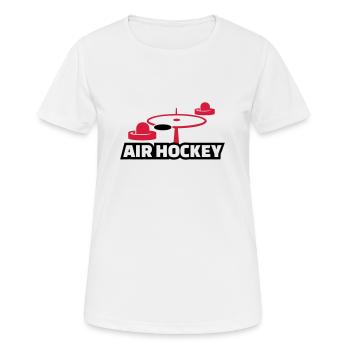 Air hockey - Women's Breathable T-Shirt - white - Front - AI Model Female 172 dark (172cm)