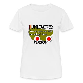 Move at your own pace you will get there - Women's Breathable T-Shirt - white - Front - AI Model Female 172 dark (172cm)
