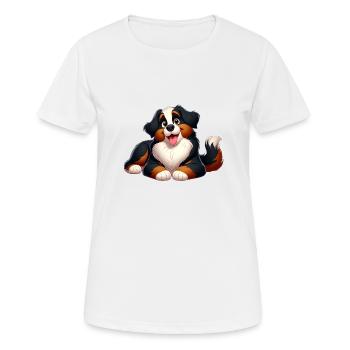 bouvier bernois - T-shirt respirant Femme - blanc - Devant - AI Model Female 172 dark (172cm)