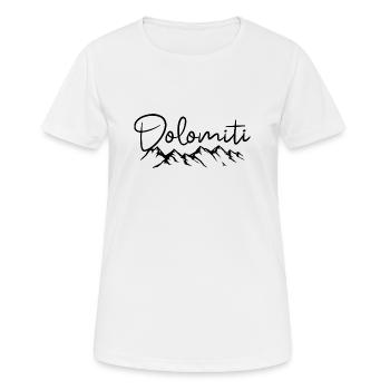 Dolomiti Alpen Italien - Frauen T-Shirt atmungsaktiv - Weiß - Vorne - AI Model Female 172 dark (172cm)