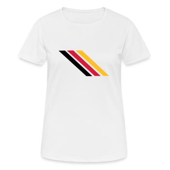 Deutschland Fahne - Frauen T-Shirt atmungsaktiv - Weiß - Vorne - AI Model Female 172 dark (172cm)