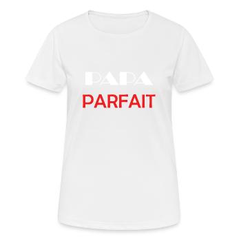 papa parfait - T-shirt respirant Femme - blanc - Devant - AI Model Female 172 dark (172cm)