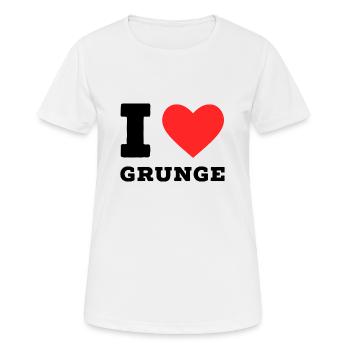 J’adore le grunge - T-shirt respirant Femme - blanc - Devant - AI Model Female 172 dark (172cm)