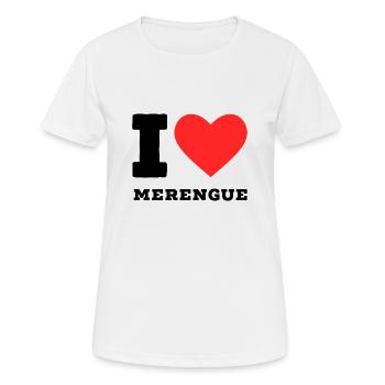 I love merengue - Women's Breathable T-Shirt - white - Front - AI Model Female 172 dark (172cm)