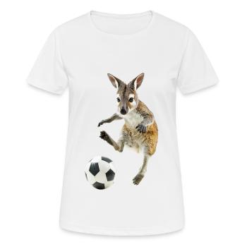 Wallaby - Frauen T-Shirt atmungsaktiv - Weiß - Vorne - AI Model Female 172 dark (172cm)